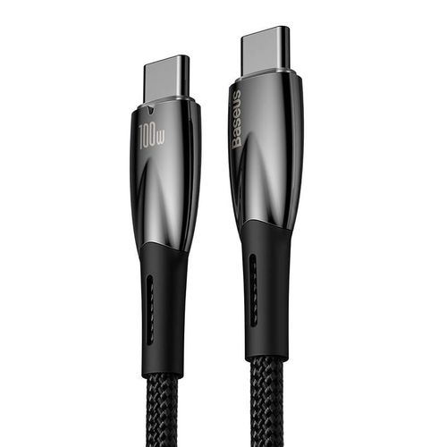 kabel usb-c do usb-c baseus glimmer, 100w, 1m (czarny) na Arena.pl