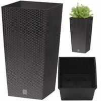 Doniczka ratanowa z wkładem wysoka DRTS170 - umbra