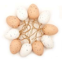 JAJKA ZAWIESZKI PISANKI DO ZAWIESZENIA 10 szt BIAŁE BRĄZOWE