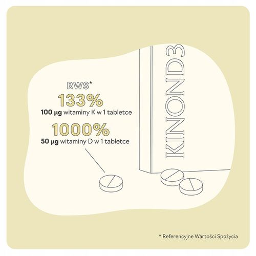 KINON D3 witamina K2 MK-7 + D3, 30 tabletek na Arena.pl