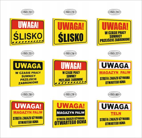 Tabliczka znak informacyjny dibond 30x20 UWAGA MIEJSCE PRACY na Arena.pl