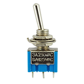 Przełącznik dźwigienkowy SPDT MTS-102 lutowany niebieski 1/4 cala