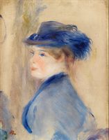 Bust of a Woman, Pierre-Auguste Renoir - plakat 59,4x84,1 cm