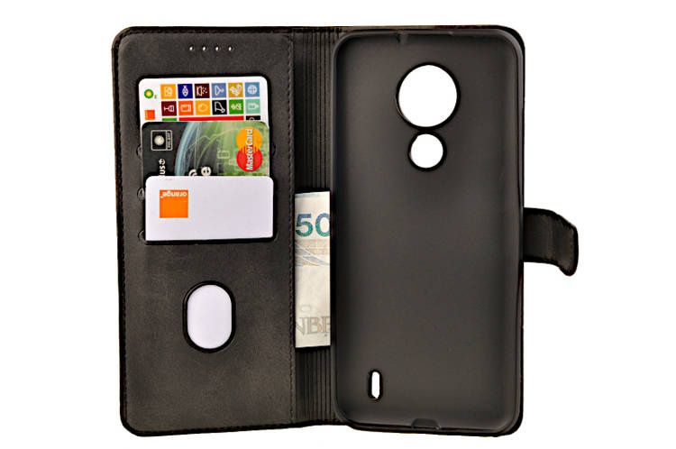 Etui portfel Wallet do Nokia C21 czarny zdjęcie 3