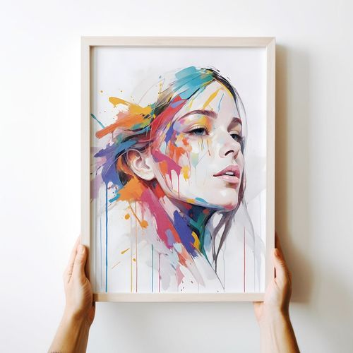 Plakat portret farba abstrakcja 50x70 cm na Arena.pl