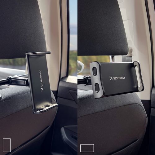 Uchwyt samochodowy do tableta na zagłówek z wieszakiem czarny 2w1 na Arena.pl