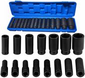 Nasadki udarowe długie CRV zestaw do klucz pneumatyczny 10-30mm 13 SZT