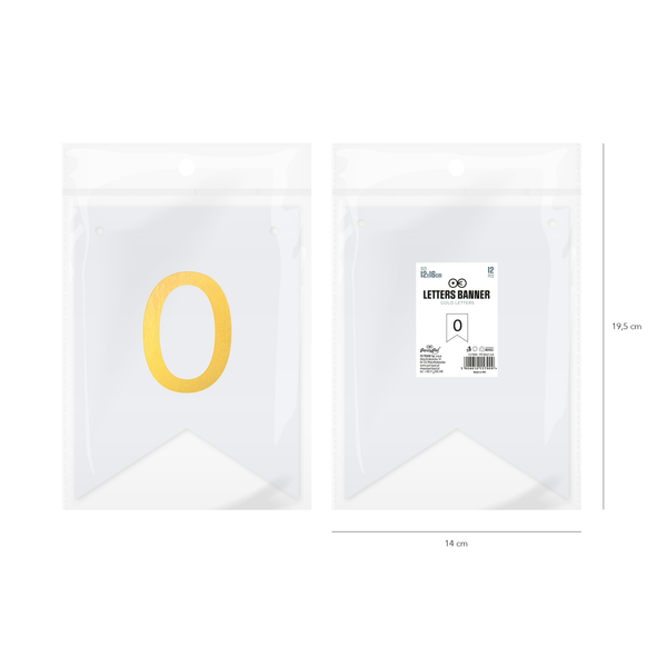 Baner DIY 16 cm - cyfra 0 zdjęcie 2