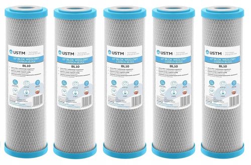 Filtr do wody wkład 10' blok węglowy uzdatniacz BL10 Ustm 5 sztuk na Arena.pl