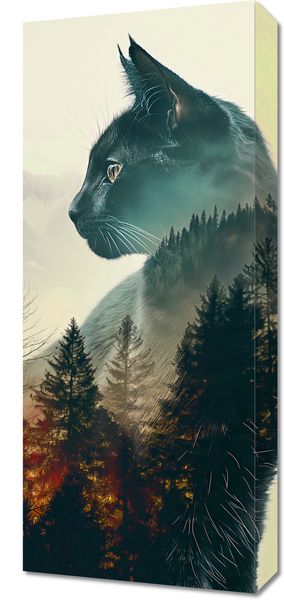 Obraz 30x70cm Koci Duch Lasu zdjęcie 1