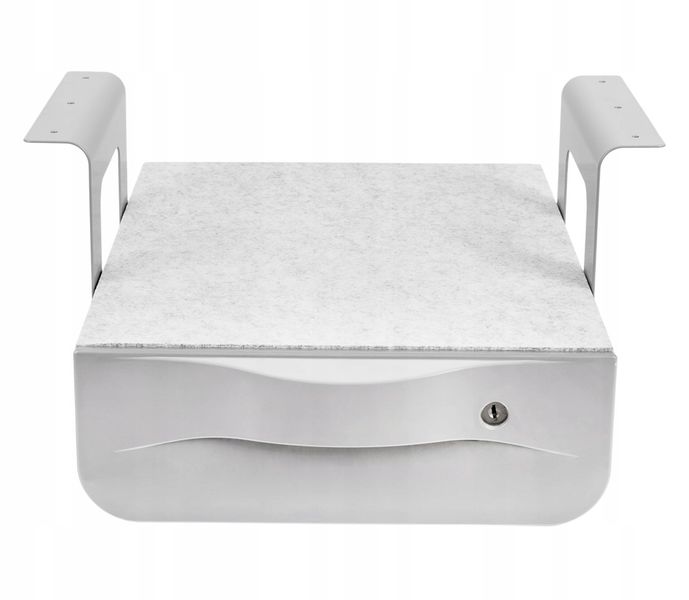 Podblatowa szuflada kontenerek półka pod biurko SPB-121W biały zdjęcie 6