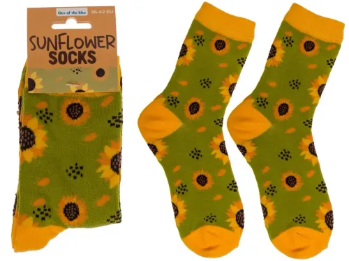 Skarpetki w Słoneczniki - Prezent dla Miłośników Kwiatowych Wzorów - 36-42 na Arena.pl
