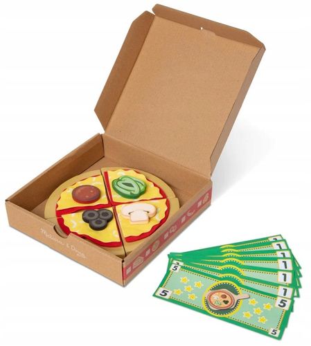 Drewniana pizza z akcesoriami Mały kucharz Pizza na rzep Piec MelissaDoug na Arena.pl