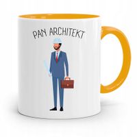Kubek Żółty Architekta Pan Architekt Prezent Z Nadrukiem Ze Zdjęciem