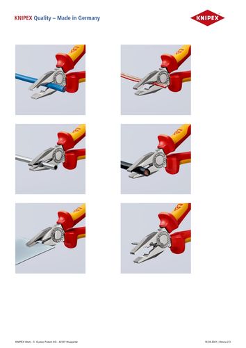 szczypce uniwersalne izolowane vde 160mm - kn 03 06 160 na Arena.pl