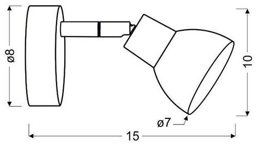 Roy kinkiet 1x5W LED cob główka okrągła 1e z przegubem kd system biały na Arena.pl