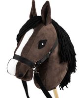 Koń na kiju - Hobby Horse Skippi A3 - Gniady / Brązowy - wykonany ręcznie