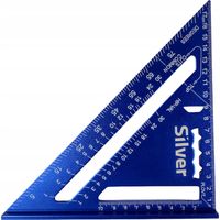 Kątownik stolarski ciesielski aluminiowy 7" 185 mm metryczny Silver Tools