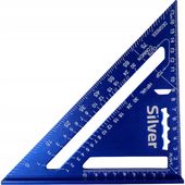 Kątownik stolarski ciesielski aluminiowy 7" 185 mm metryczny Silver Tools