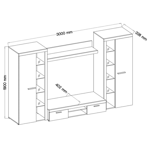 Meblościanka Rumba XL duża biała na Arena.pl