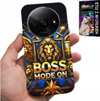 ETUI DO XIAOMI REDMI A3 - BOSS LEW Z KORONĄ NA TARCZY CASE + FOLIA