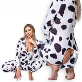 PIŻAMA DAMSKA Rozpinana z Klapką Długa 202 r.S