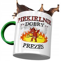 Kubek Zielony Dla Prezesa Piekielnie Dobry Prezes Z Nadrukiem Ze Zdjęciem
