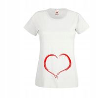 PREZENT DLA CIĘŻARNEJ koszulka z nadrukiem serca
