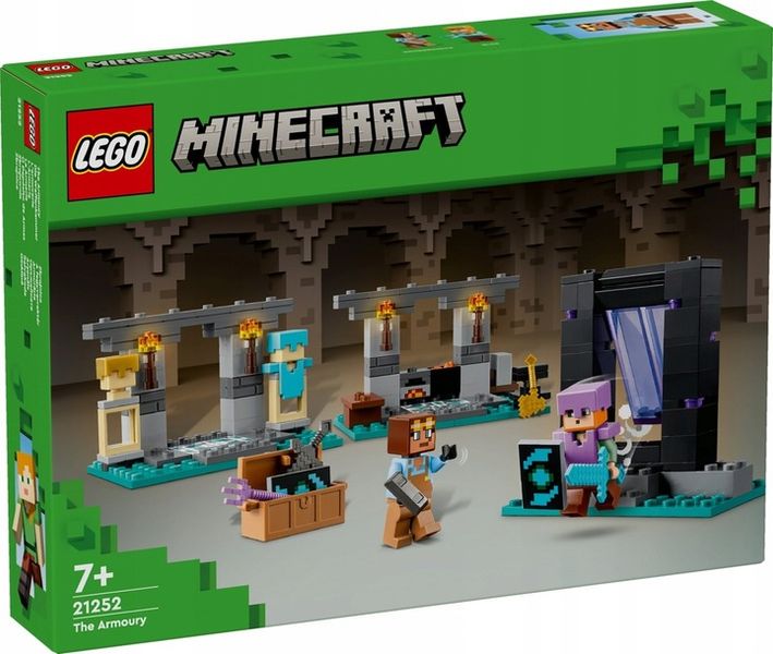 LEGO MAINCRAFT 21252 ZBROJOWNIA WARSZTAT KOWALA PORTAL DO NETHERU FIGURKI zdjęcie 3