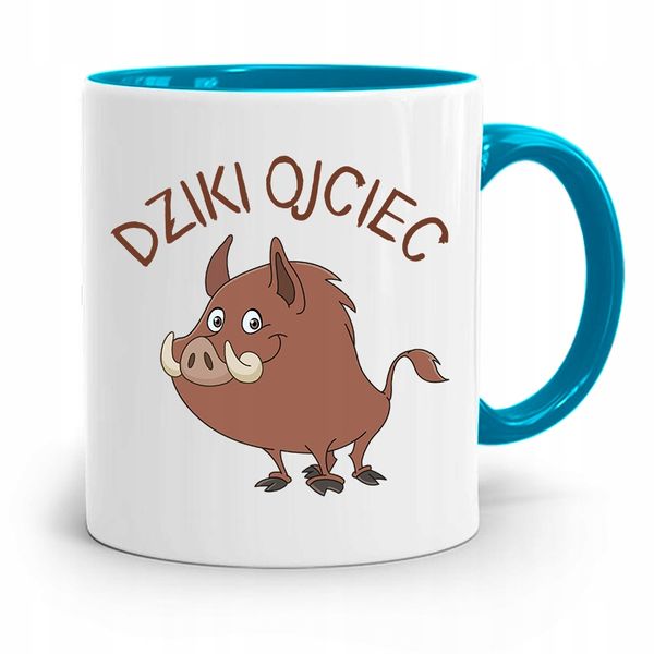 Kubek Błękitny Dla Taty Ojca Dziki Tata Ojciec Z Nadrukiem Ze Zdjęciem zdjęcie 1