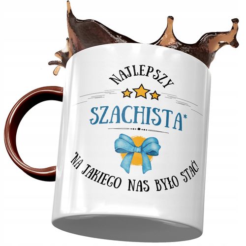 Kubek Bordowy Dla Szachisty Najlepszy Szachista Z Nadrukiem Ze Zdjęciem na Arena.pl