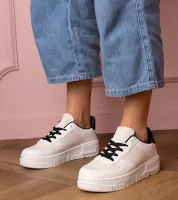 Beżowe sneakersy sportowe na platfotmie Luneta 38