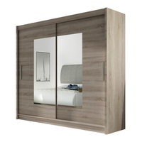 Szafa przesuwna Bega VII z lustrem 180cm - pojemna garderoba - TRUFLA