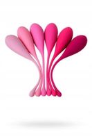 xeromantica set of 6 vaginal balls k rose,silicone, pink