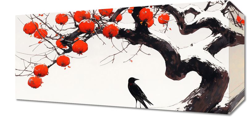Obraz 40x20cm Kruk przy Drzewie zdjęcie 1