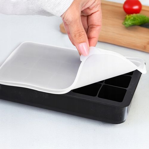 6x Foremki do lodu silikonowe forma do 15 kostek lodu z pokrywką na Arena.pl