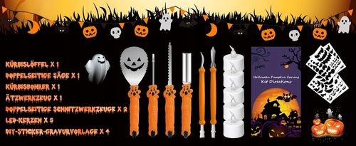OSTRY ZESTAW DO RZEŹBIENIA DYNI HALLOWEEN na Arena.pl