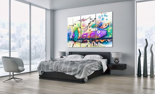 Obraz Na Płótnie - Ryby Pastele  - 165X110 Cm - Ce165X110-4096 na Arena.pl