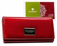 Portfel damski skórzany antykradzieżowy Peterson skóra lakierowany