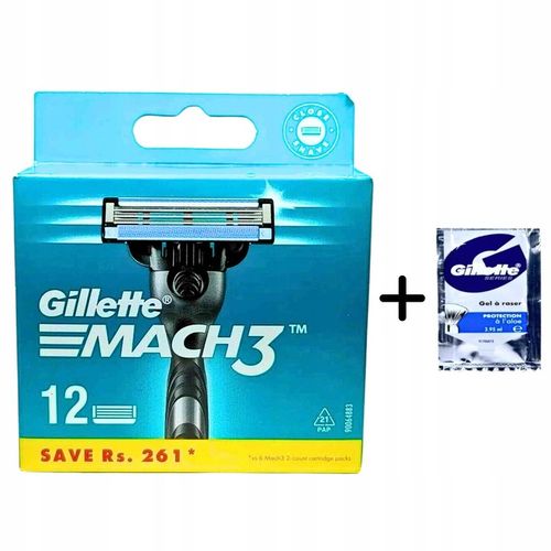 Gillette Mach 3 wkłady ostrza nożyki do maszynki do golenia Mach3 12 sztuk na Arena.pl