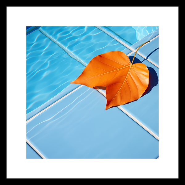 Plakat 30x30cm Liść przy Wodzie zdjęcie 3