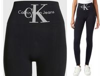 CK CALVIN KLEIN LEGINSY DAMSKIE MICROFIBER BLACK S