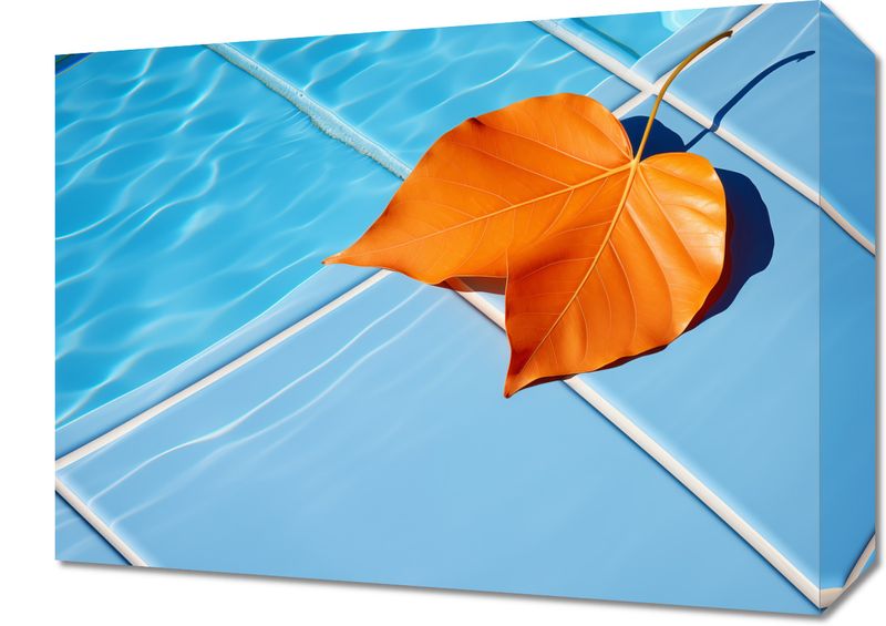 Obraz 40x30cm Liść przy Wodzie zdjęcie 1