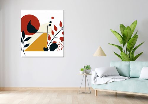 Obraz 90x100cm Ogień i Flora na Arena.pl