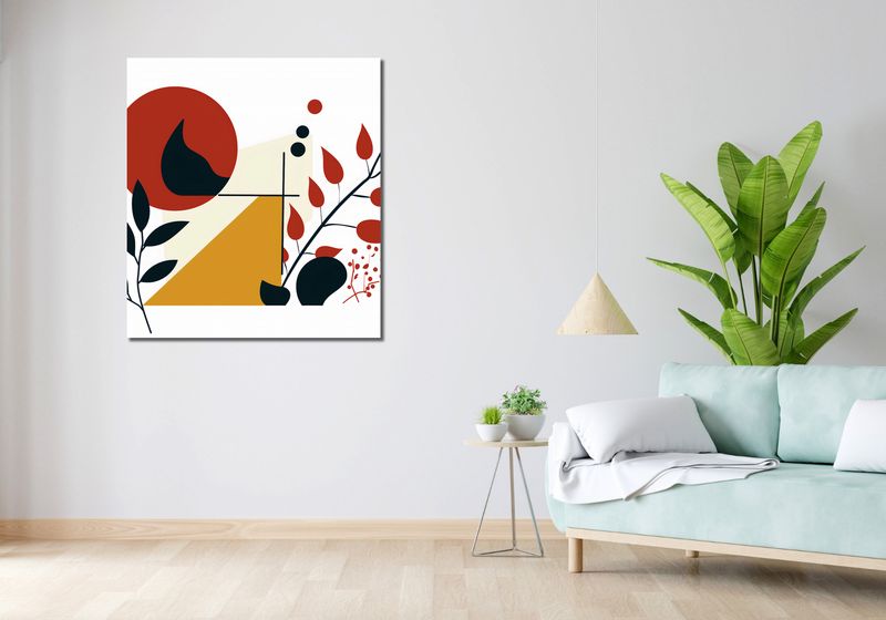 Obraz 90x100cm Ogień i Flora zdjęcie 2