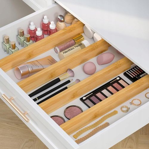 4x BAMBUSOWY ORGANIZER DO SZUFLADY SEPARATOR PRZEGRÓDKA ROZSZERZANY na Arena.pl