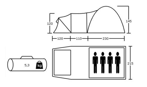 NAMIOT SOLITER 4 PRO SZARY TURYSTYCZNY ACAMPER na Arena.pl