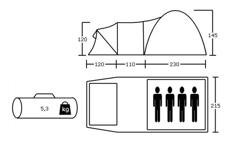 NAMIOT SOLITER 4 PRO SZARY TURYSTYCZNY ACAMPER zdjęcie 2