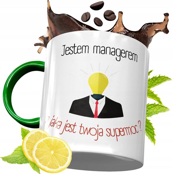 Kubek Zielony Dla Managera Na Urodziny Prezent Z Nadrukiem Ze Zdjęciem zdjęcie 1