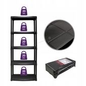 REGAŁ PLASTIKOWY WARSZTATOWY GARAŻ 60x30x176 TUV A